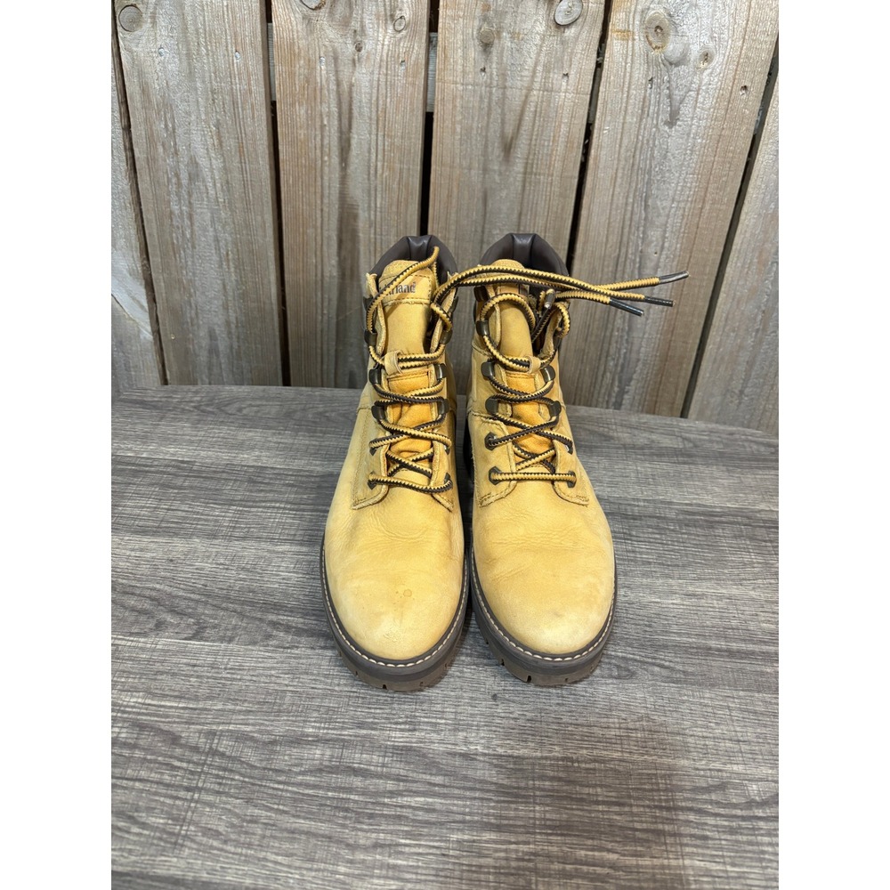 Timberland Courmayeur Valley Boots Wheat Yellow Leather A2HQ3 Womens 8.5 - Picture 2 of 6